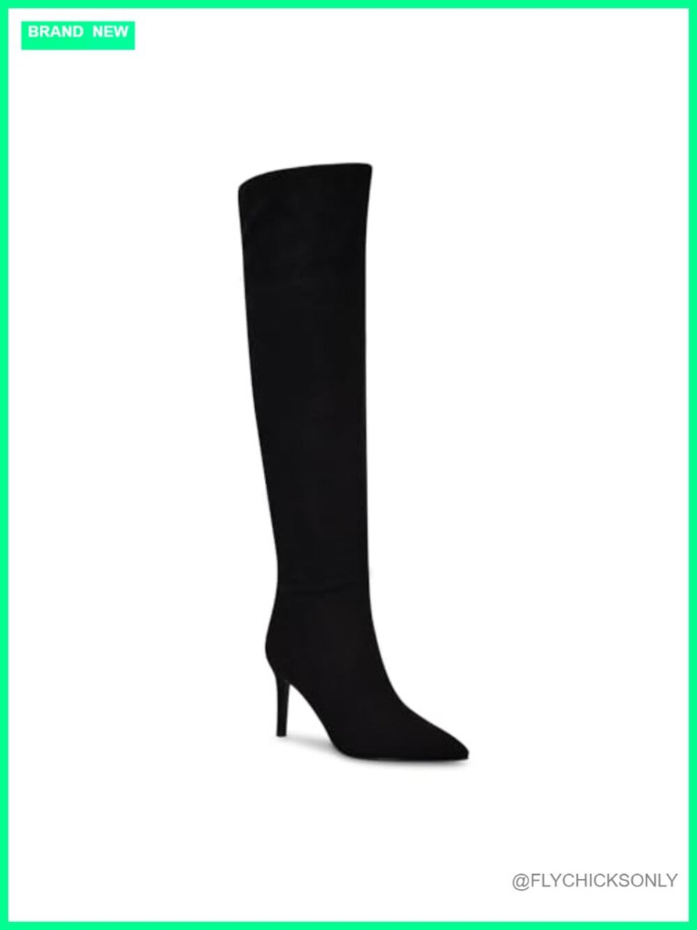 Pointy Toe Over the Knee Stiletto Heel Faux Suede Dress Boots